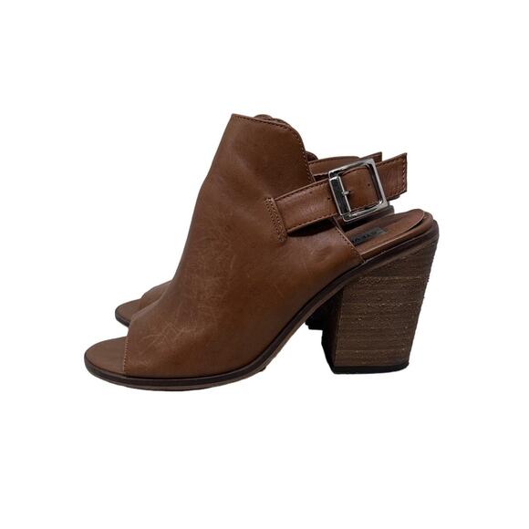 Steve Madden Talento brown leather peep toe heel size 8 - Picture 11 of 14